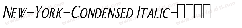 New-York-Condensed Italic字体转换